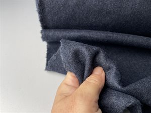 Beklædningsuld - uld flannel i lækker indigoblå